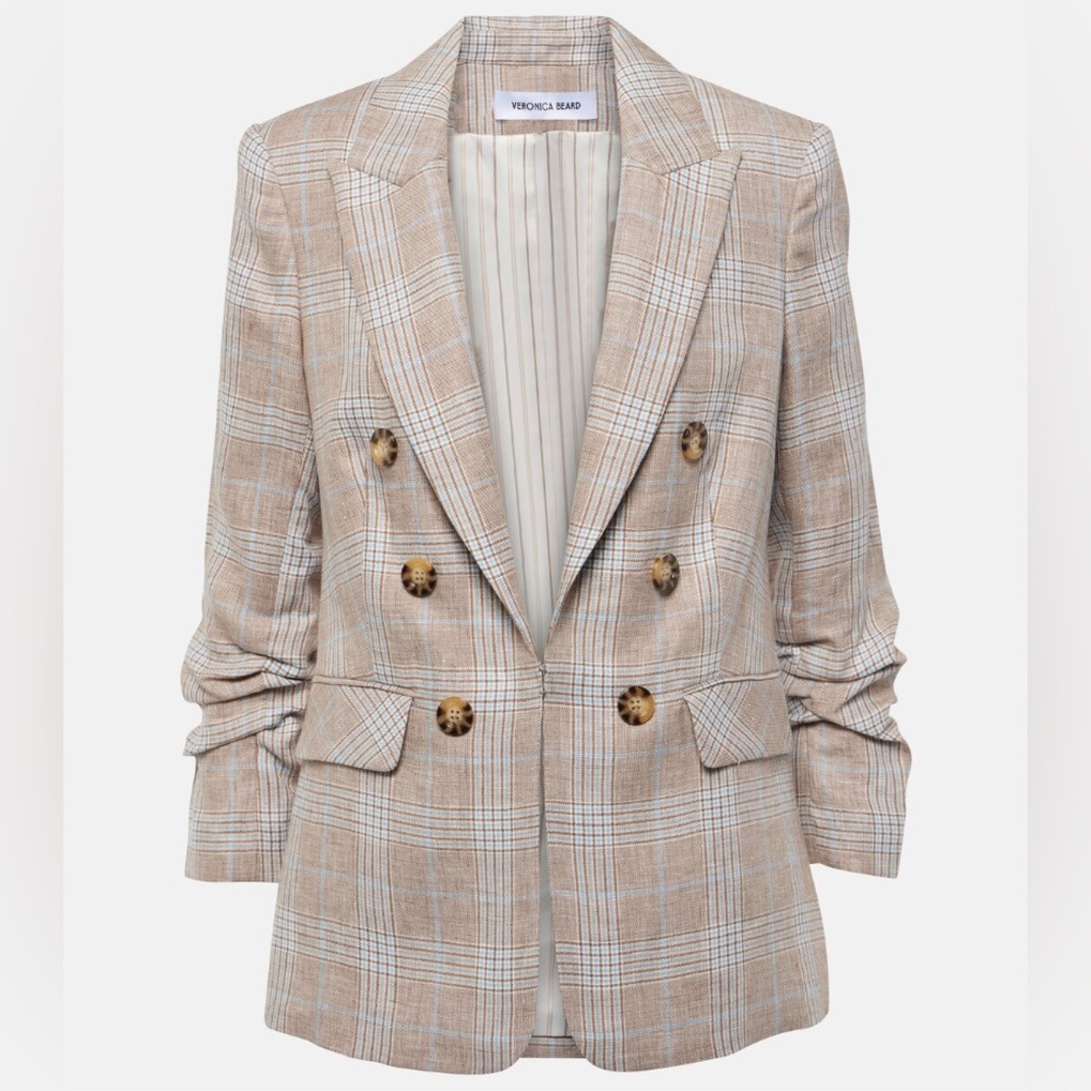 Veronica Beard Beacon Dickey Linen Blazer (Size 2)